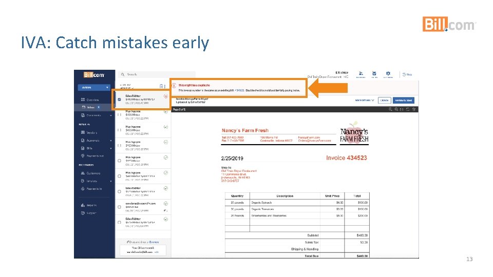 IVA: Catch mistakes early 13 
