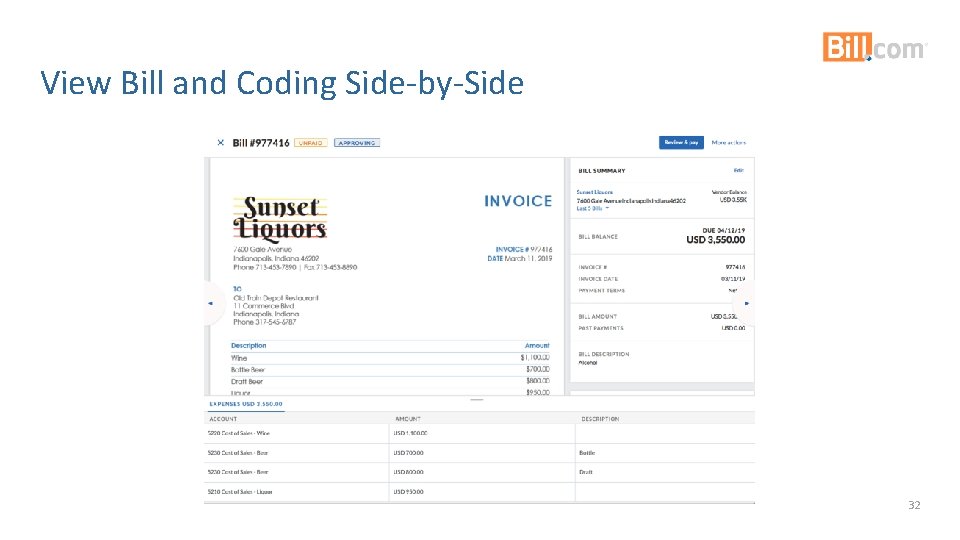 View Bill and Coding Side-by-Side 32 