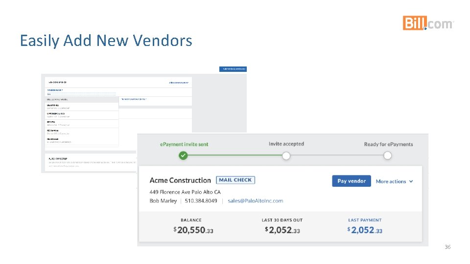 Easily Add New Vendors 36 