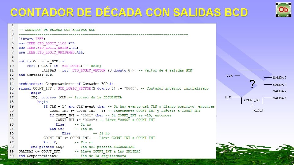 CONTADOR DE DÉCADA CON SALIDAS BCD 