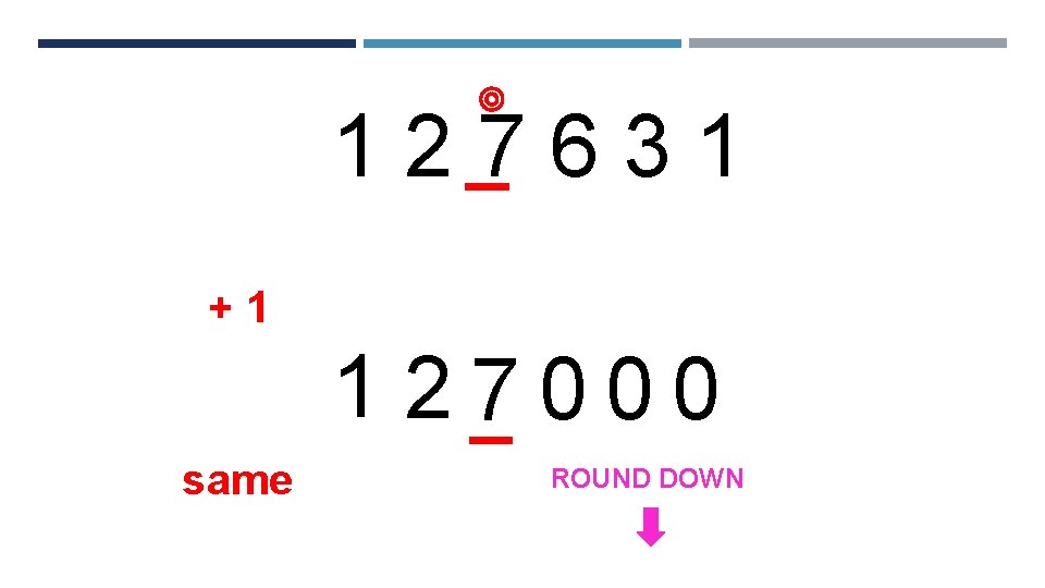 127631 +1 1 27000 same ROUND DOWN 