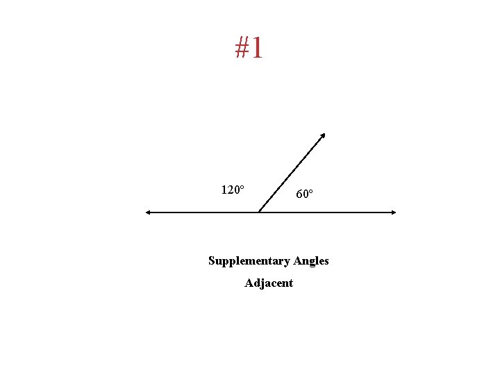 #1 120º 60º Supplementary Angles Adjacent 