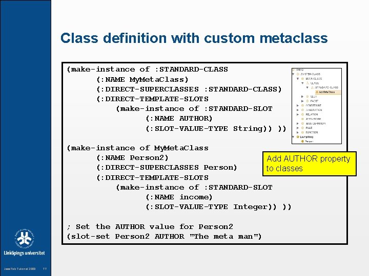 Class definition with custom metaclass (make-instance of : STANDARD-CLASS (: NAME My. Meta. Class)