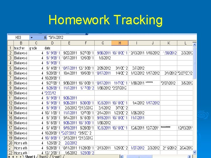 Homework Tracking 