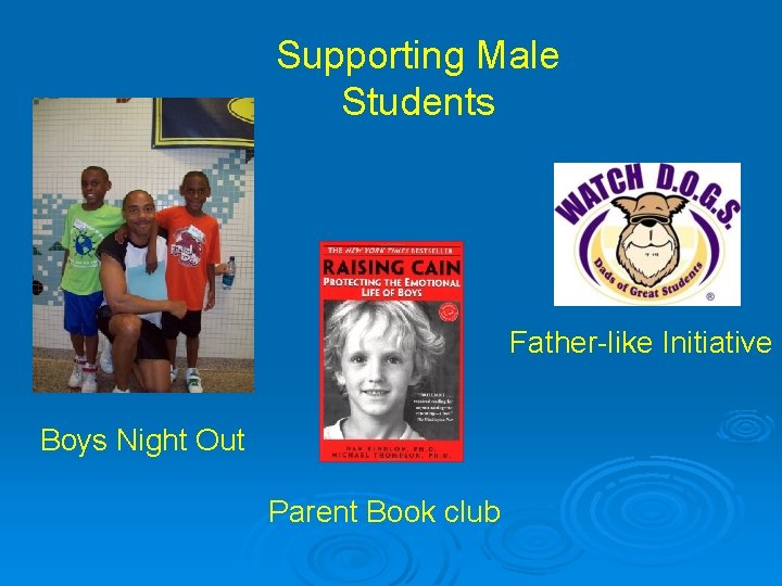 Supporting Male Students Father-like Initiative Boys Night Out Parent Book club 