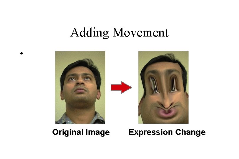 Adding Movement • Original Image Expression Change 