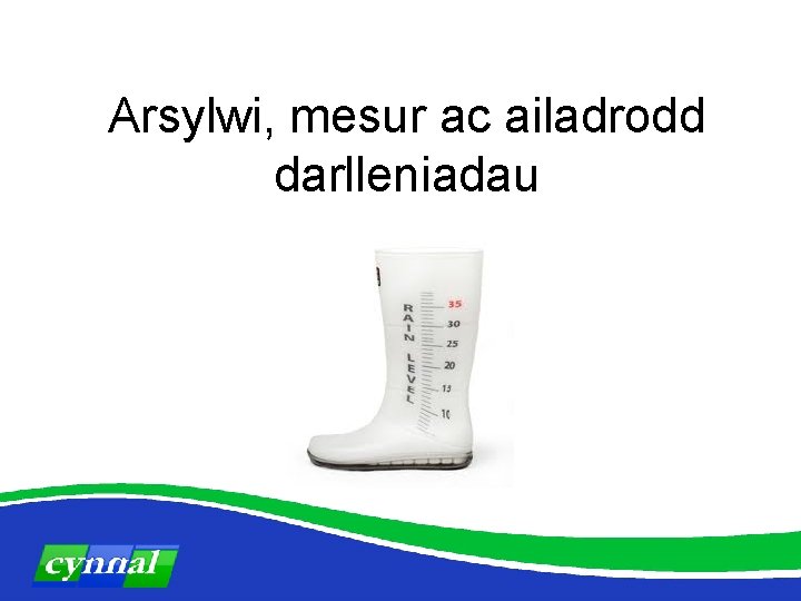 Arsylwi, mesur ac ailadrodd darlleniadau 