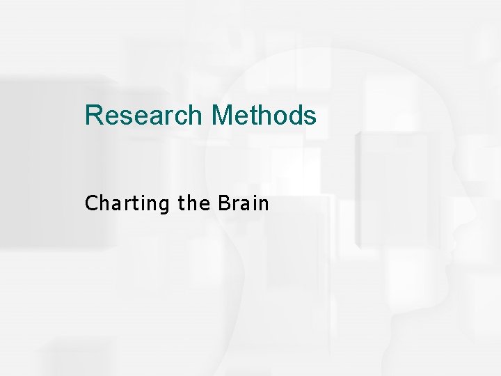 Research Methods Charting the Brain 