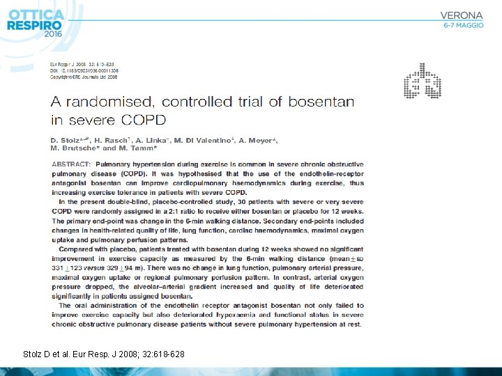 Stolz D et al. Eur Resp. J 2008; 32: 618 -628 