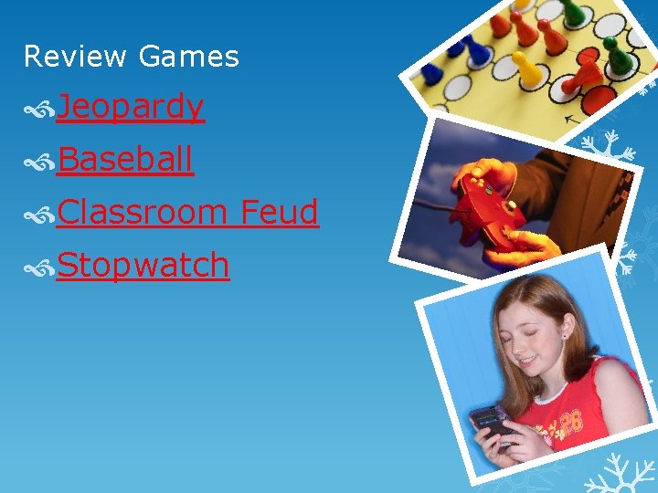 Review Games Jeopardy Baseball Classroom Feud Stopwatch 