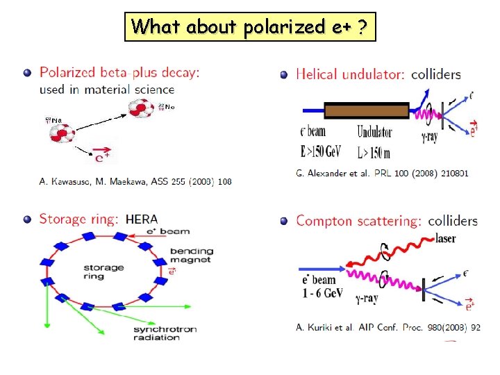 What about polarized e+ ? 