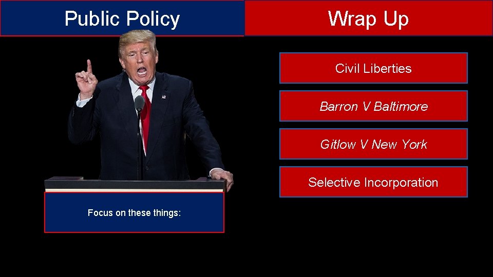 Public Policy Wrap Up Civil Liberties Barron V Baltimore Gitlow V New York Selective