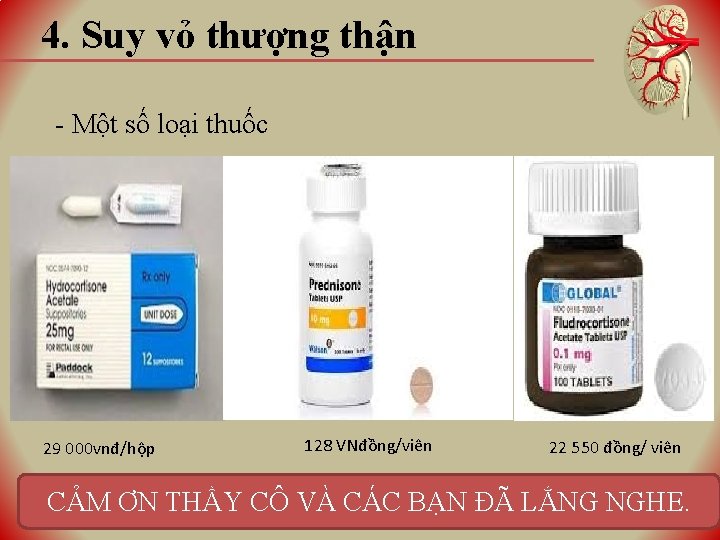 4. Suy vỏ thượng thận - Một số loại thuốc 29 000 vnđ/hộp 128 4. Suy vỏ thượng thận - Một số loại thuốc 29 000 vnđ/hộp 128
