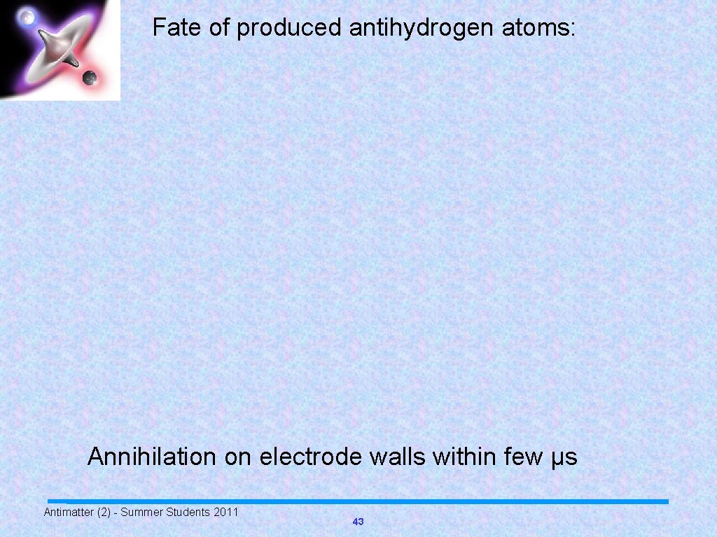 Fate of produced antihydrogen atoms: Annihilation on electrode walls within few µs Antimatter (2)
