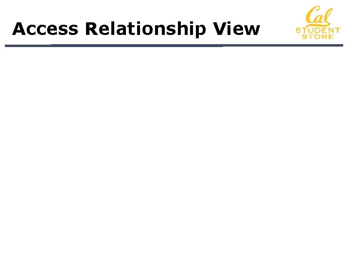 Access Relationship View 