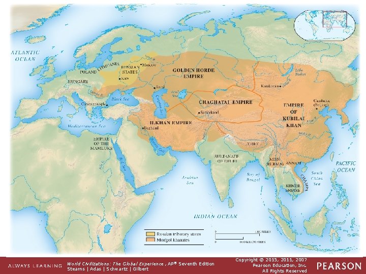 Map 15. 2 The Four Khanates of the Divided Mongol Empire Sheer distances and
