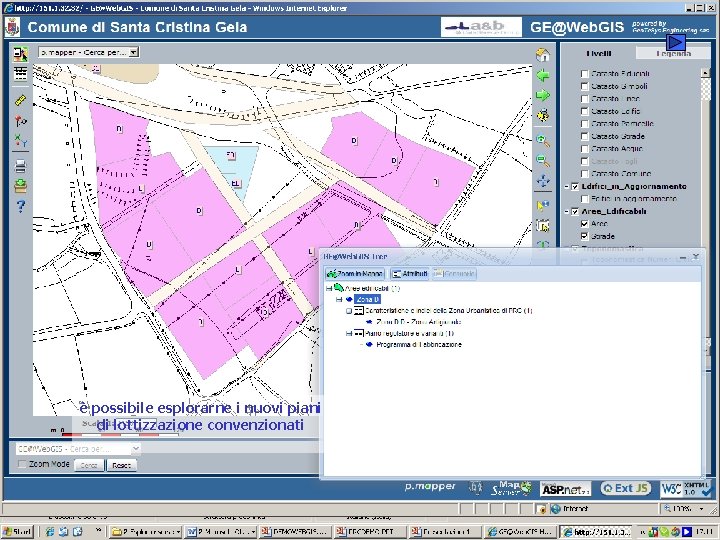 è possibile esplorarne i nuovi piani di lottizzazione convenzionati 