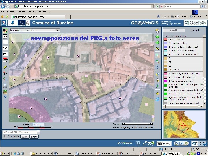 … sovrapposizione del PRG a foto aeree 