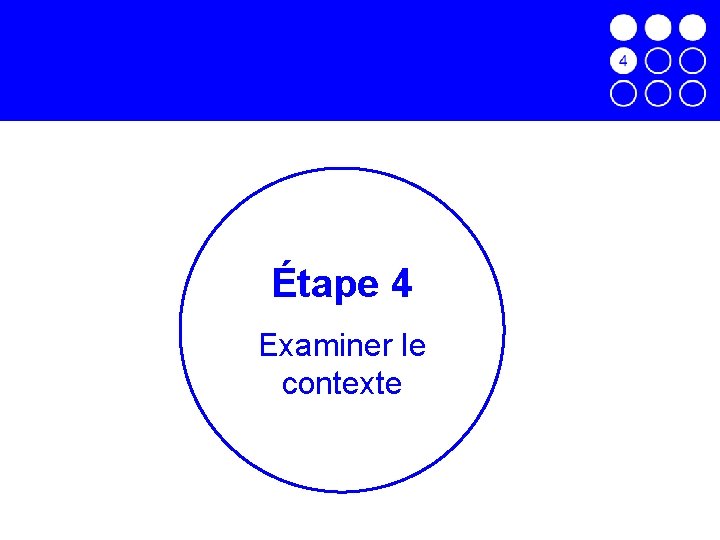 Étape 4 Examiner le contexte 