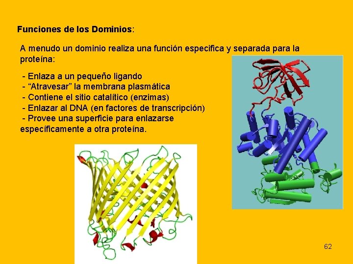 Funciones de los Dominios: A menudo un dominio realiza una función especifica y separada