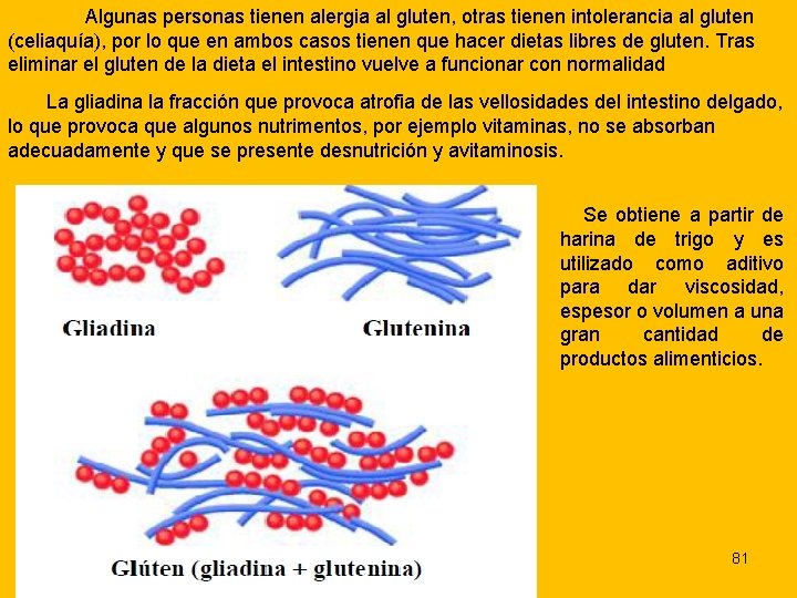 Algunas personas tienen alergia al gluten, otras tienen intolerancia al gluten (celiaquía), por lo