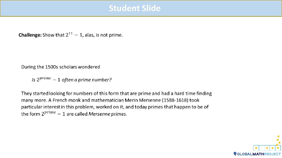 Student Slide 