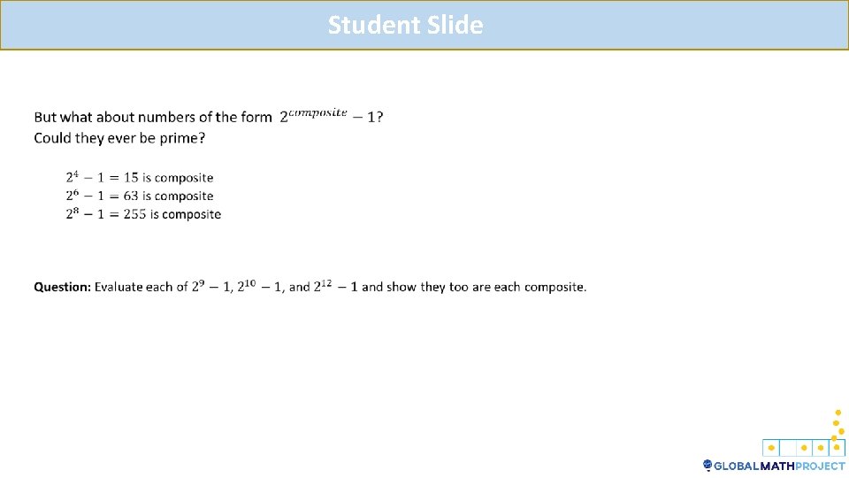 Student Slide 