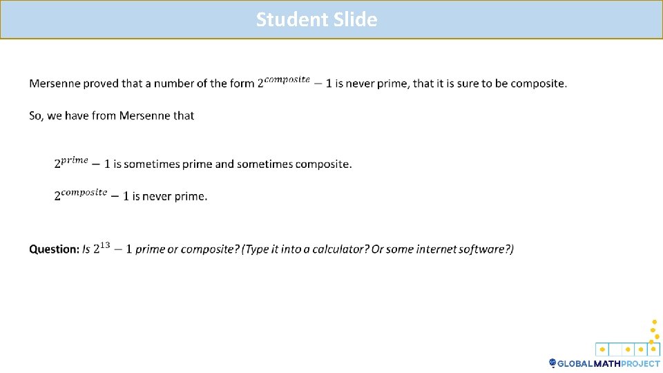 Student Slide 