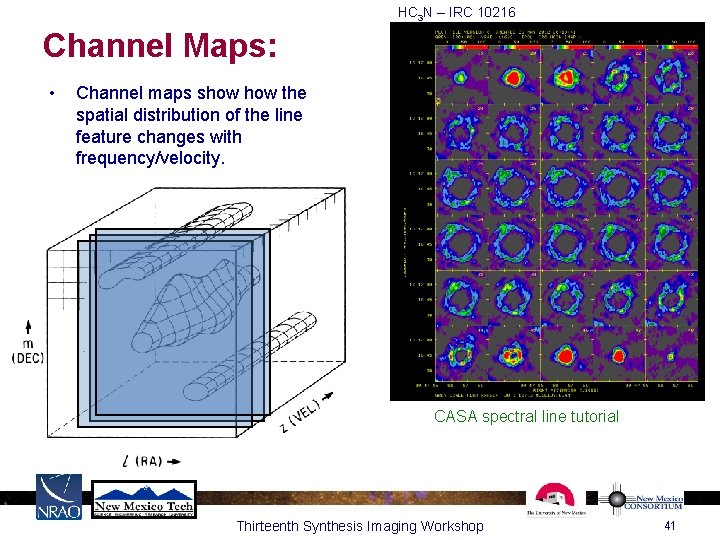 HC 3 N – IRC 10216 Channel Maps: • Channel maps show the spatial