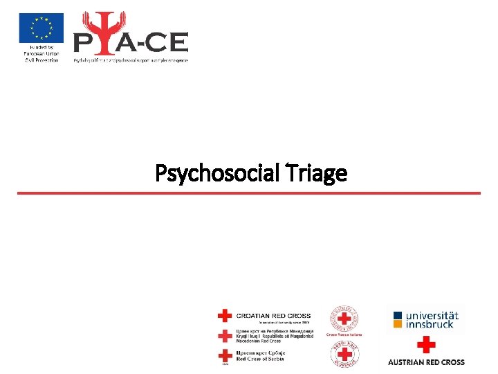 Psychosocial Triage 