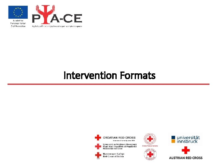 Intervention Formats 