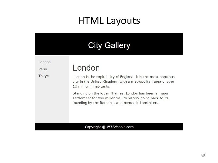 HTML Layouts 50 