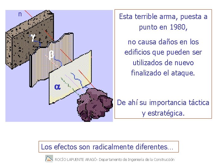 n Esta terrible arma, puesta a punto en 1980, g no causa daños en