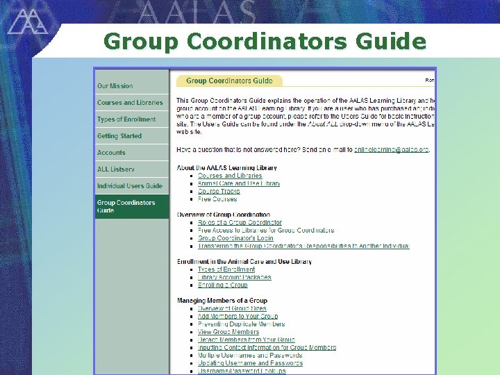 Group Coordinators Guide 