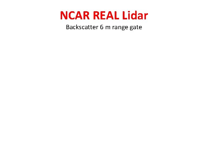 NCAR REAL Lidar Backscatter 6 m range gate 
