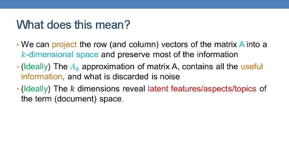 What does this mean? • 