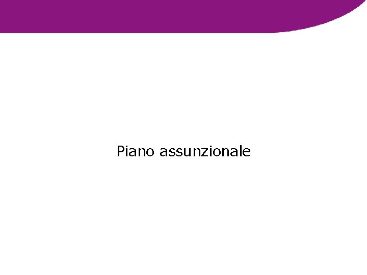 Piano assunzionale 