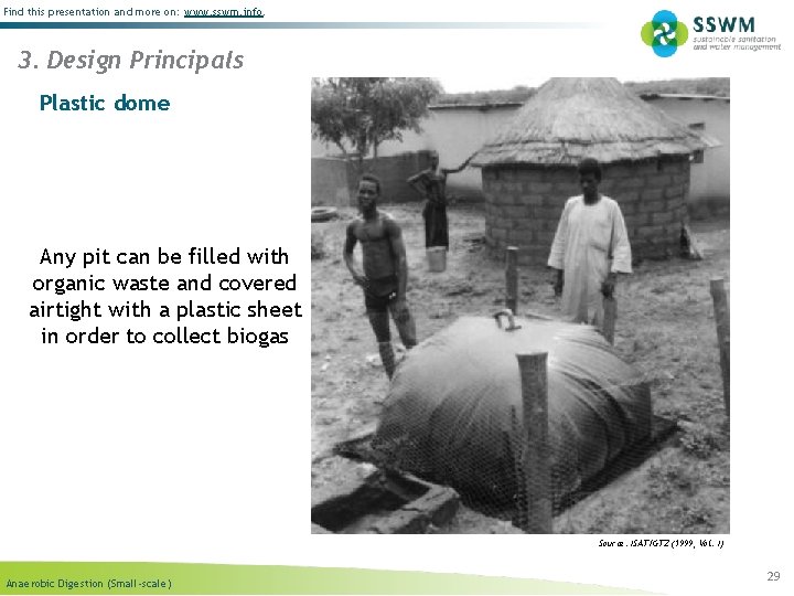 Find this presentation and more on: www. sswm. info. 3. Design Principals Plastic dome Find this presentation and more on: www. sswm. info. 3. Design Principals Plastic dome