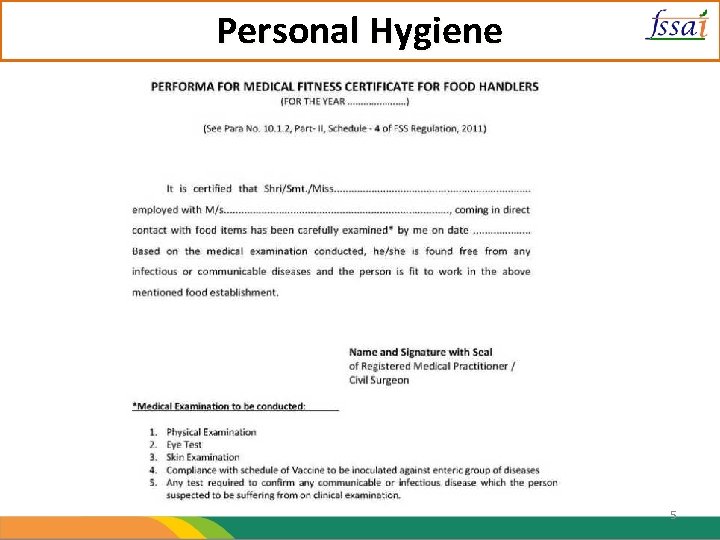 Personal Hygiene 5 