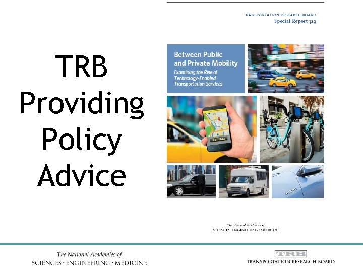 TRB Providing Policy Advice 