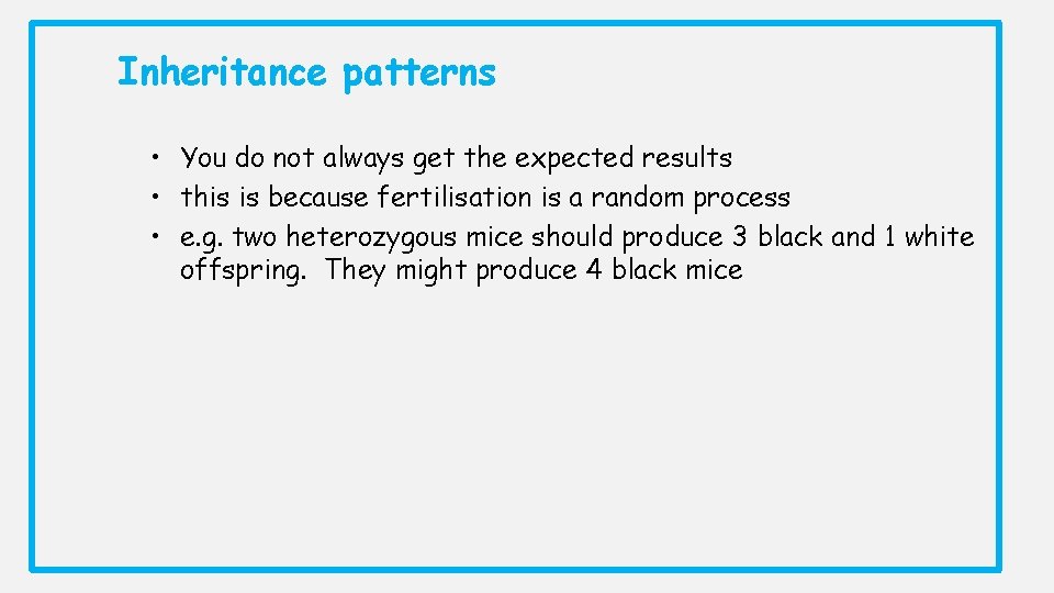 Inheritance patterns • You do not always get the expected results • this is