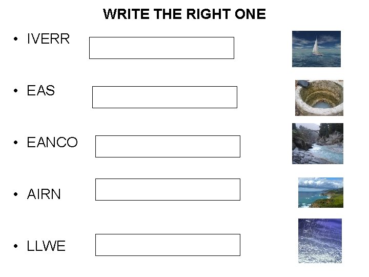 WRITE THE RIGHT ONE • IVERR • EAS • EANCO • AIRN • LLWE
