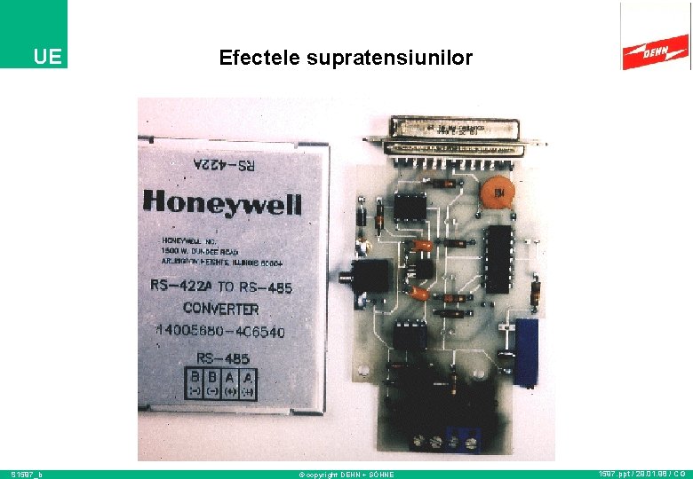 UE S 1597_b Efectele supratensiunilor © copyright DEHN + SÖHNE 1597. ppt / 29.