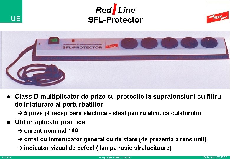 UE l Red Line SFL-Protector Class D multiplicator de prize cu protectie la supratensiuni