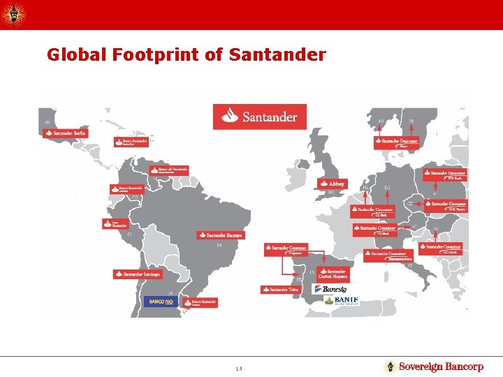 Global Footprint of Santander 14 