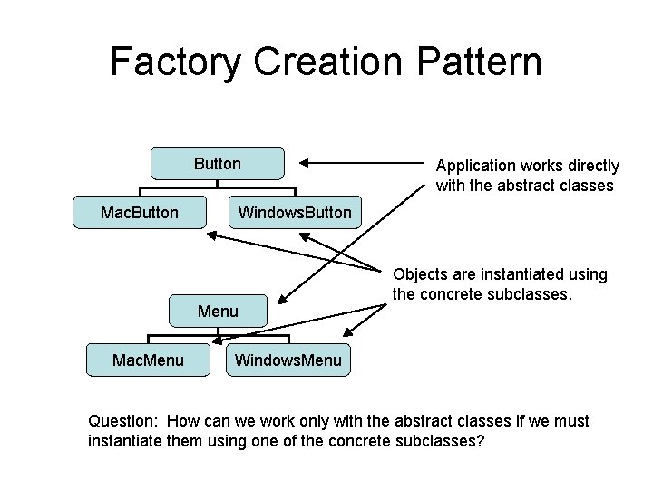 Factory Creation Pattern Button Mac. Button Windows. Button Menu Mac. Menu Application works directly Factory Creation Pattern Button Mac. Button Windows. Button Menu Mac. Menu Application works directly