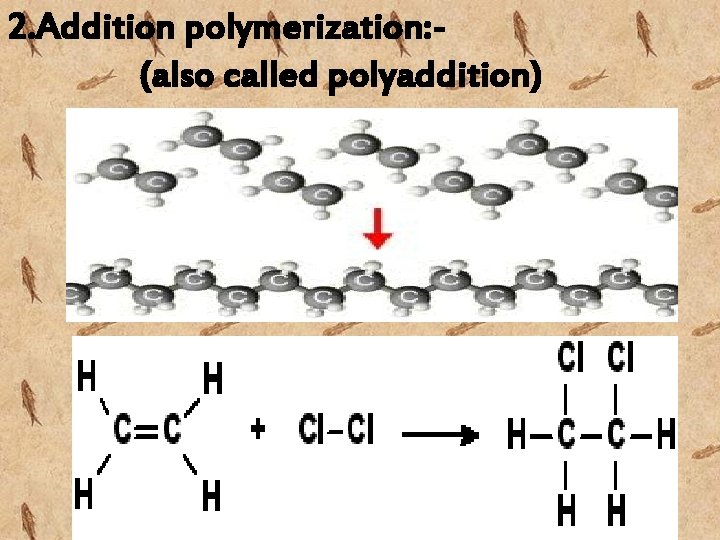 2. Addition polymerization: (also called polyaddition) 