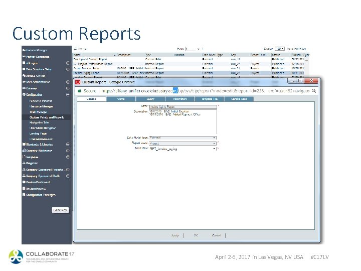 Custom Reports April 2 -6, 2017 in Las Vegas, NV USA #C 17 LV
