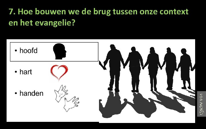 7. Hoe bouwen we de brug tussen onze context en het evangelie? 