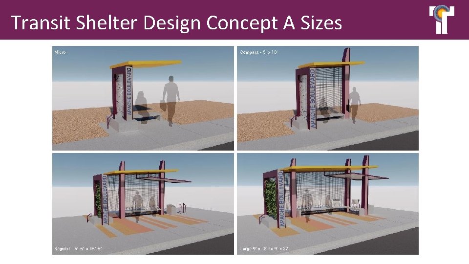 Transit Shelter Design Concept A Sizes 